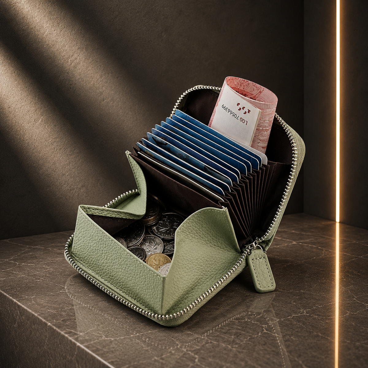 Porte-Cartes RFID en Cuir Véritable