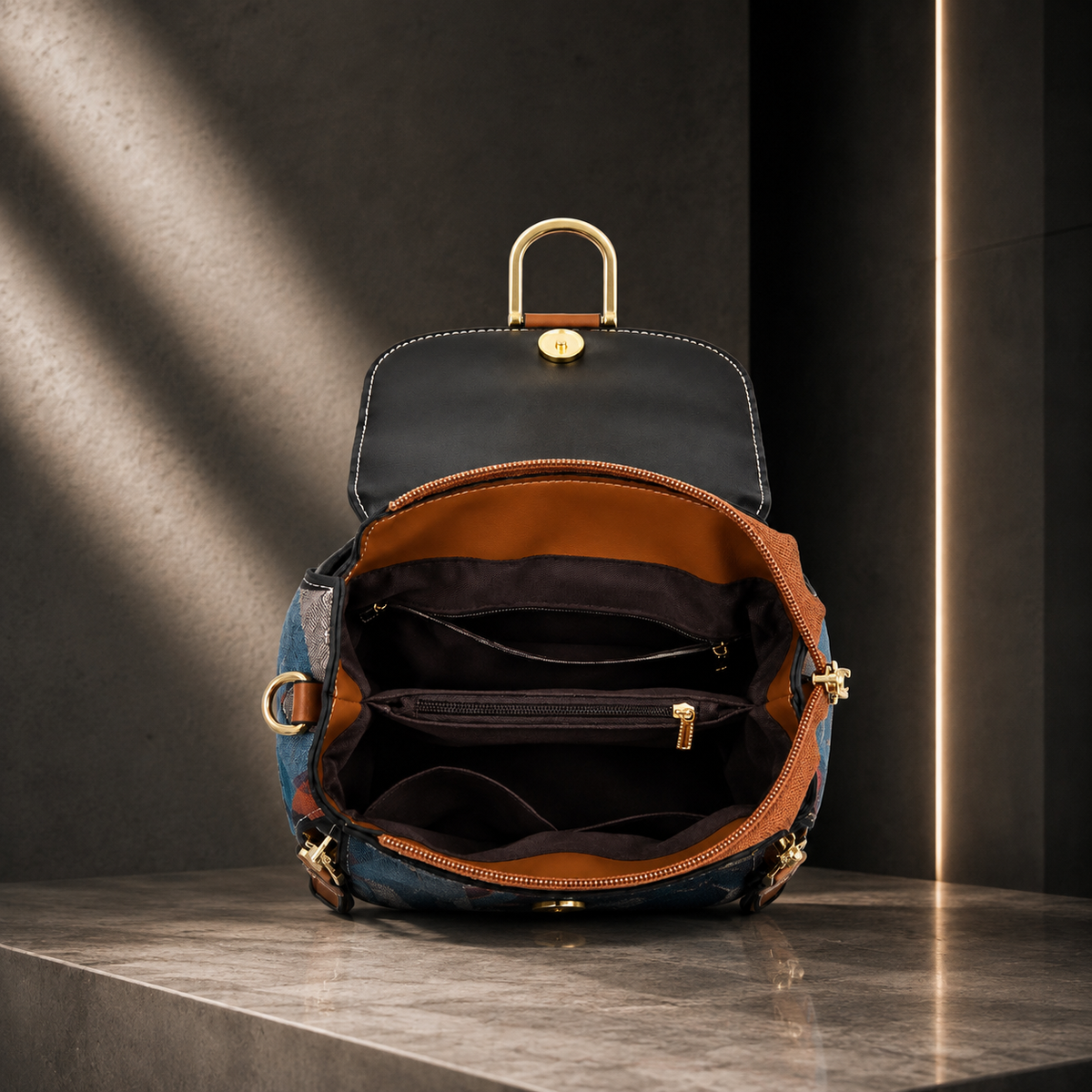 Bolsa Elegante 3 em 1: Crossbody, Ombro e Mochila
