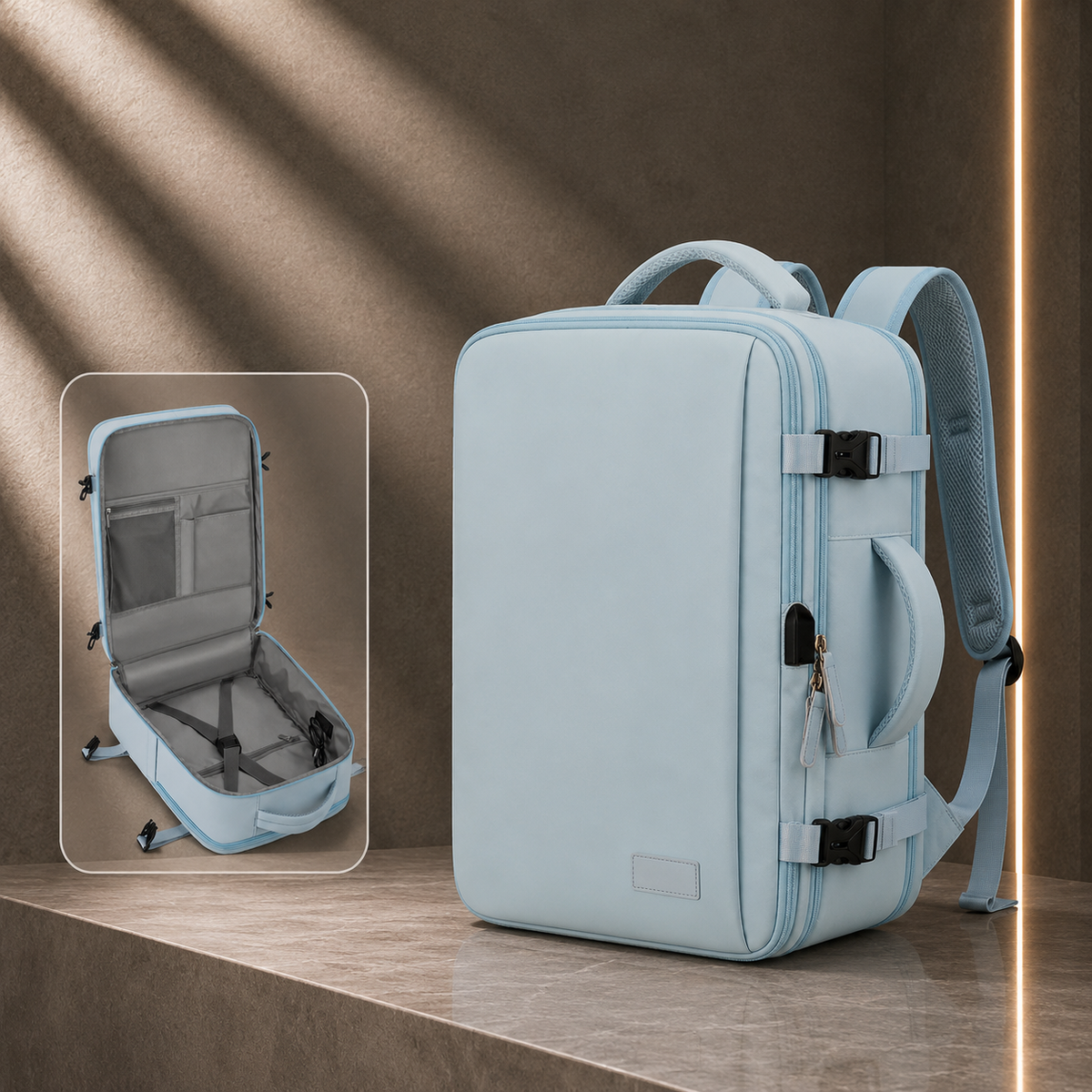 Mochila Versátil com Bolsa Extra