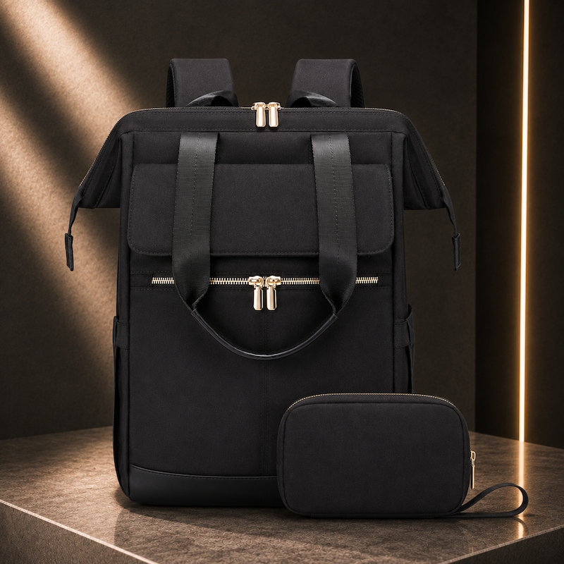 Mochila para Portátil Bicolor Grande Capacidade