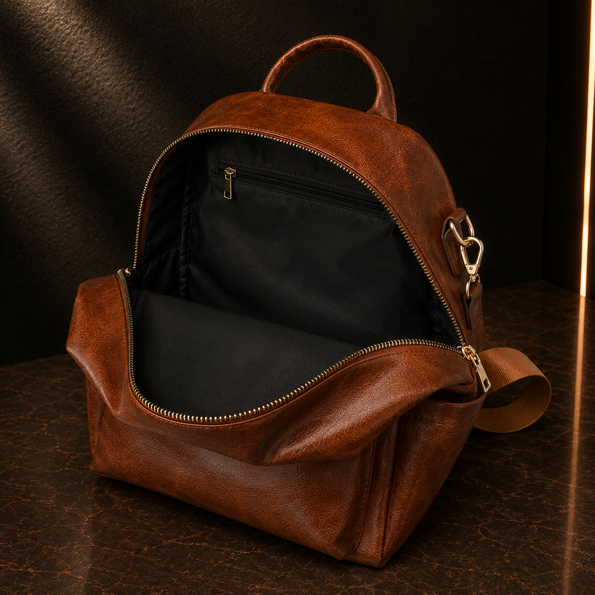 Mochila Elegante Cor Lisa para o Dia a Dia