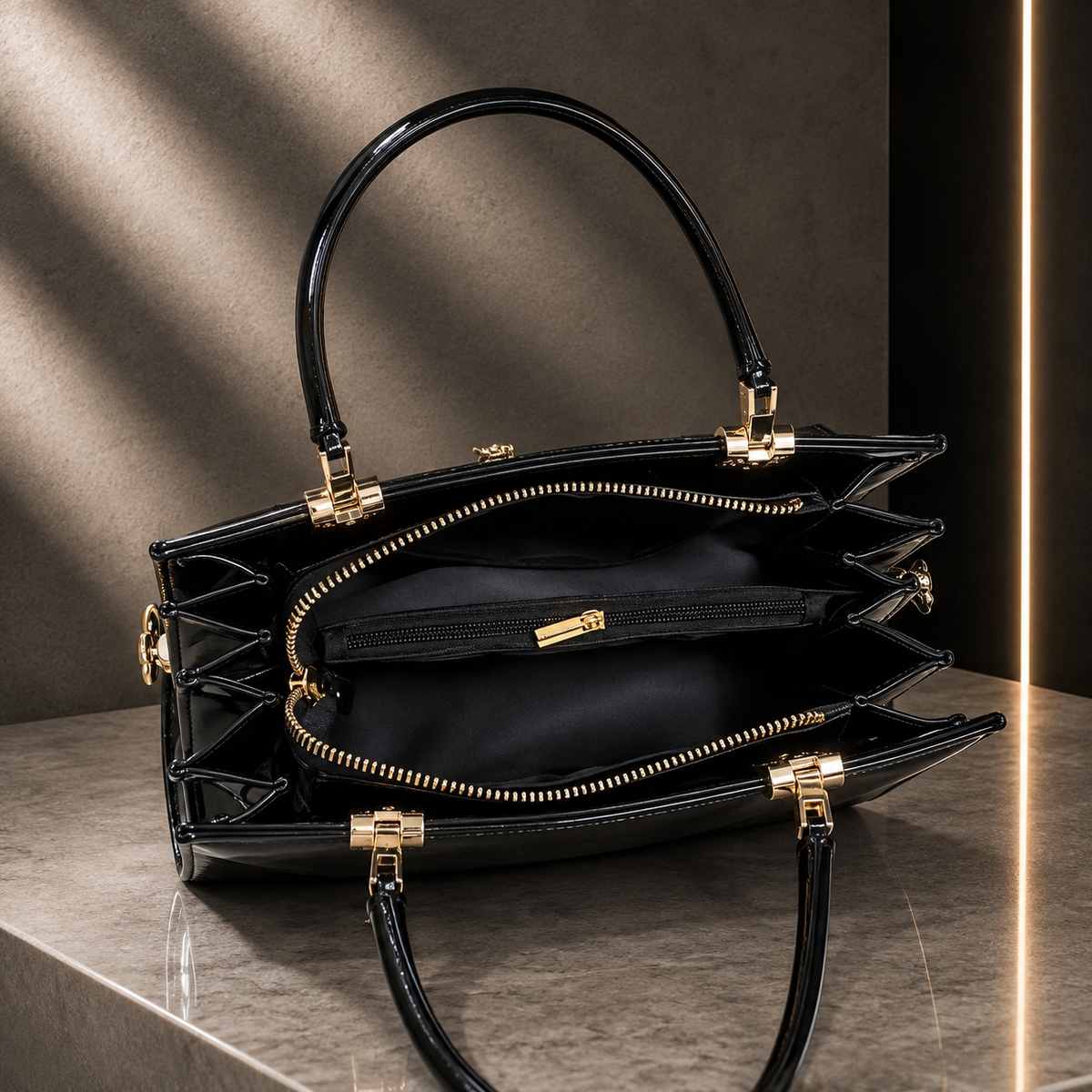 Bolsa Tote Sofisticada Bicolor