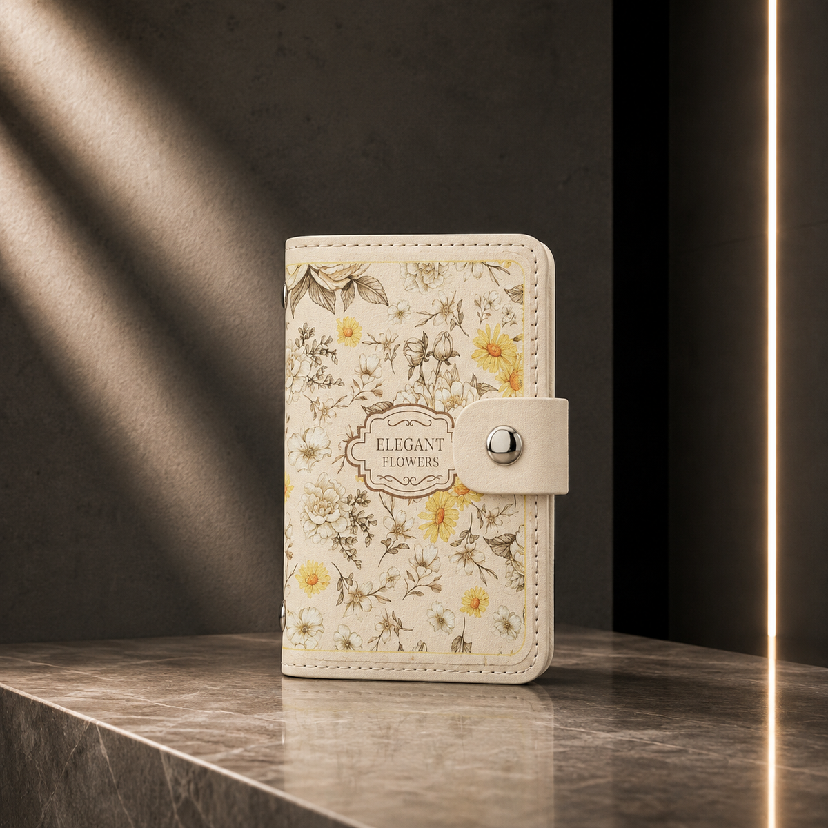 Porte-Cartes Floral Style Rétro