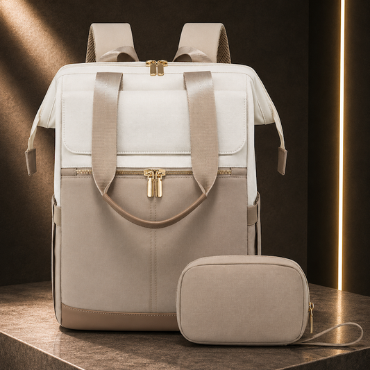 Mochila para Portátil Bicolor Grande Capacidade