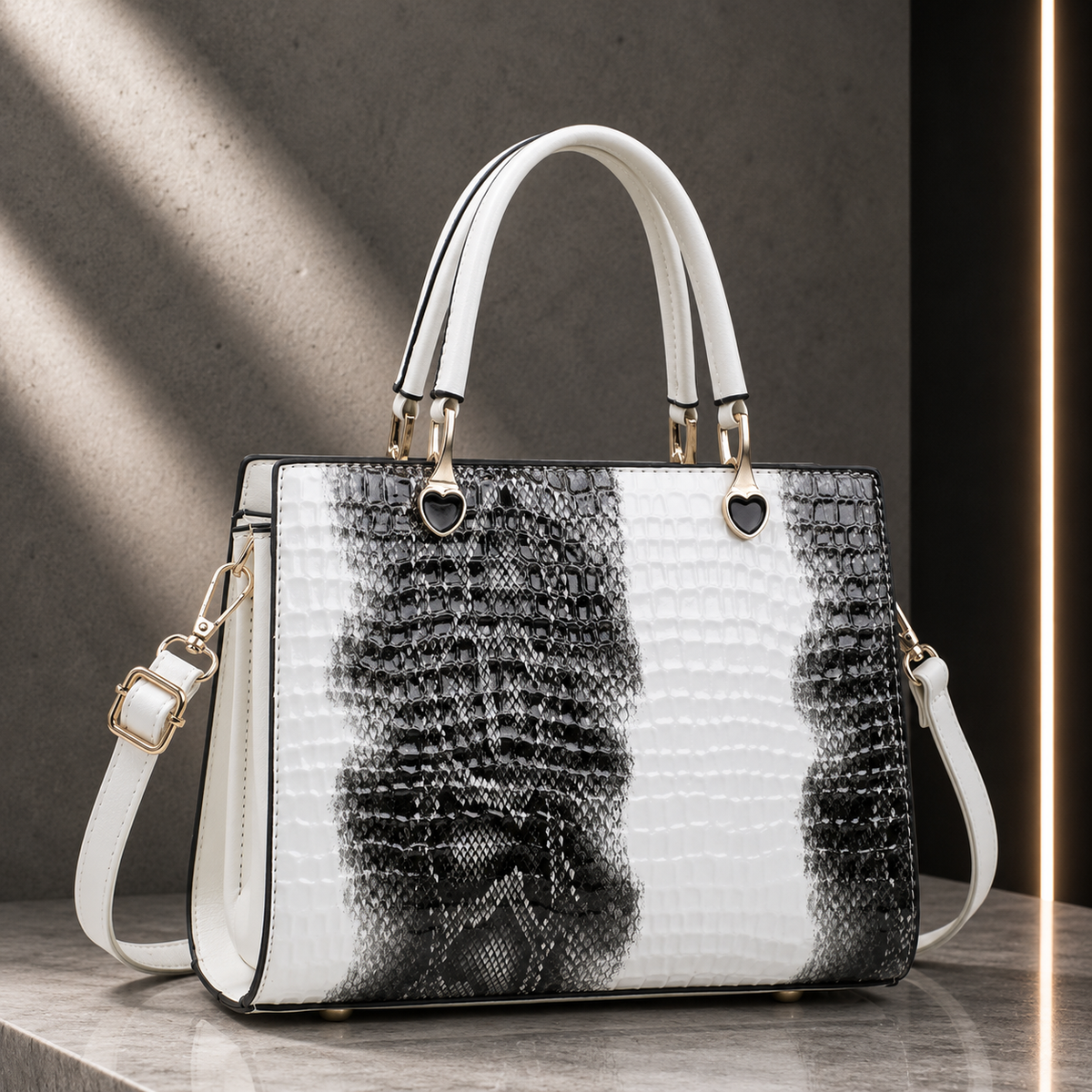 Bolsa Tote Sofisticada Bicolor
