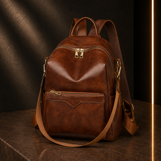 Mochila Elegante Cor Lisa para o Dia a Dia