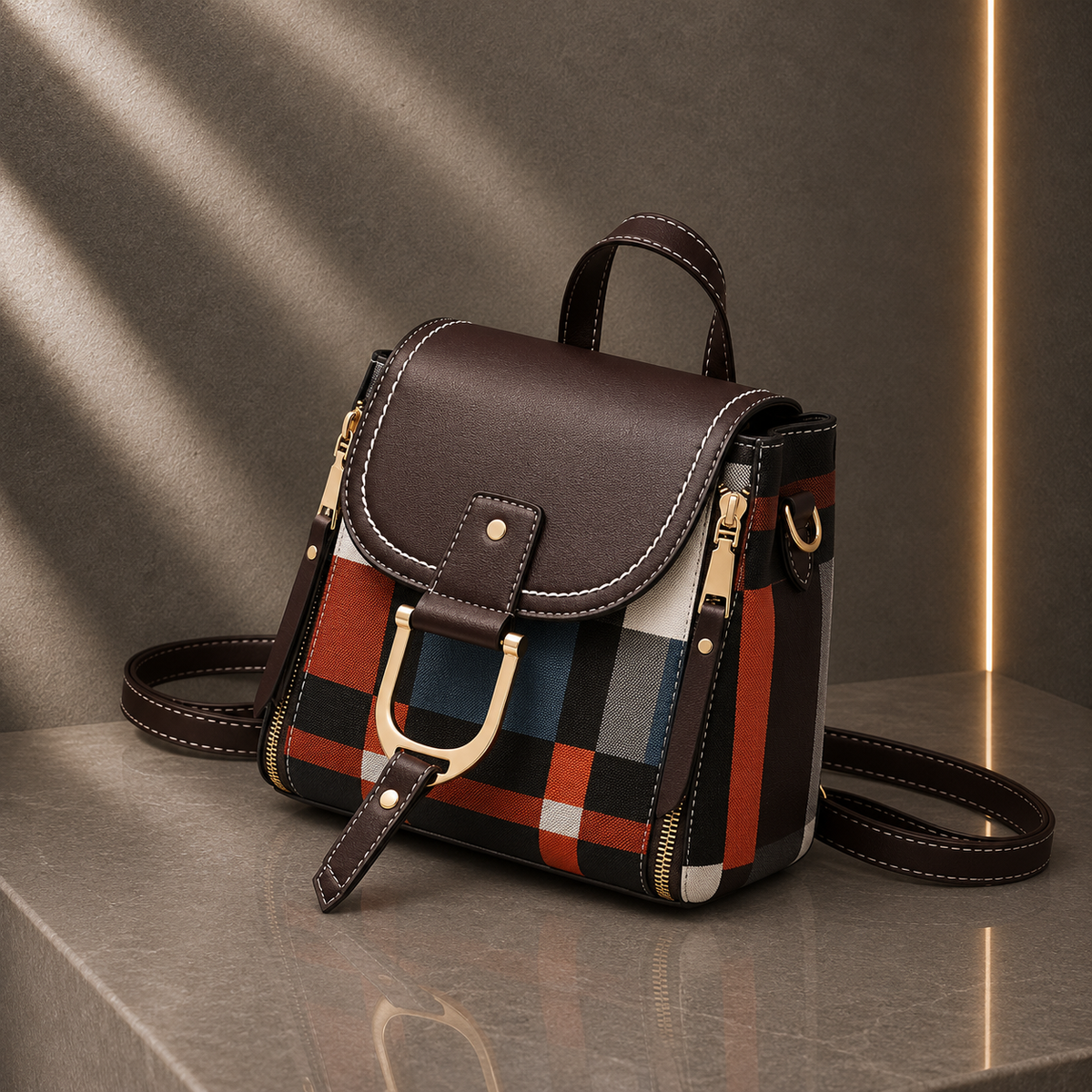 Bolsa Elegante 3 em 1: Crossbody, Ombro e Mochila