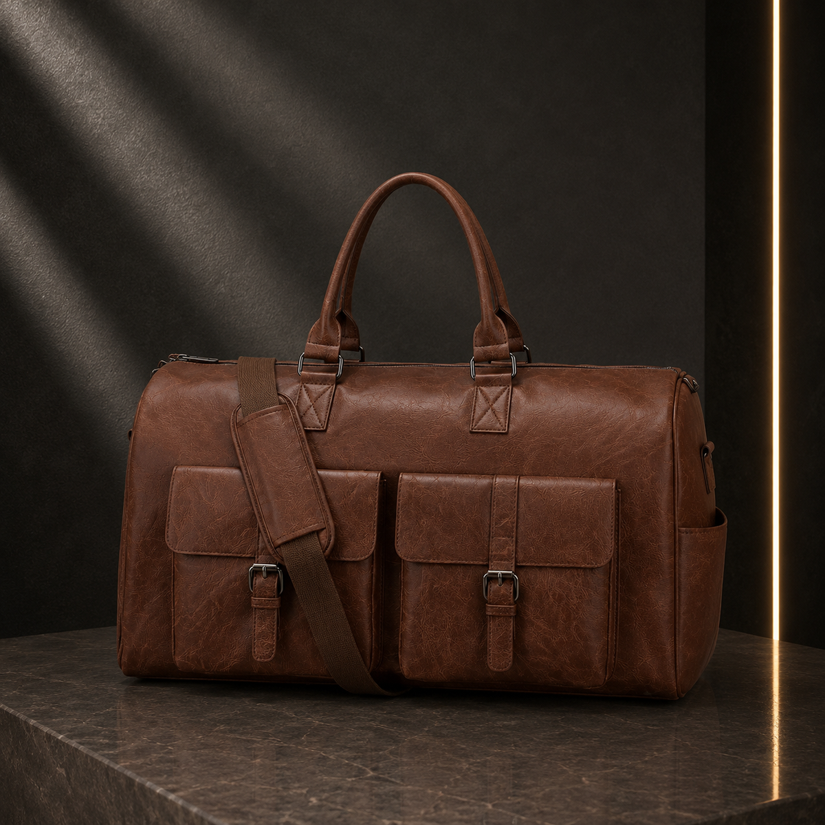 Sac de Voyage Portable en Cuir PU Imperméable