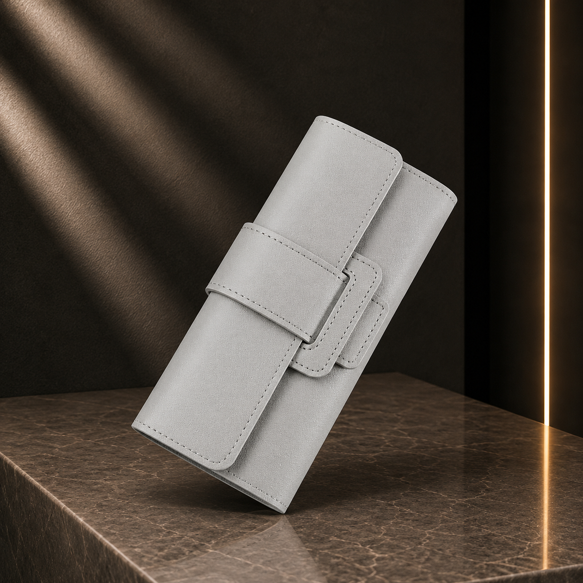 Carteira Longa Tri-Fold Grande Capacidade
