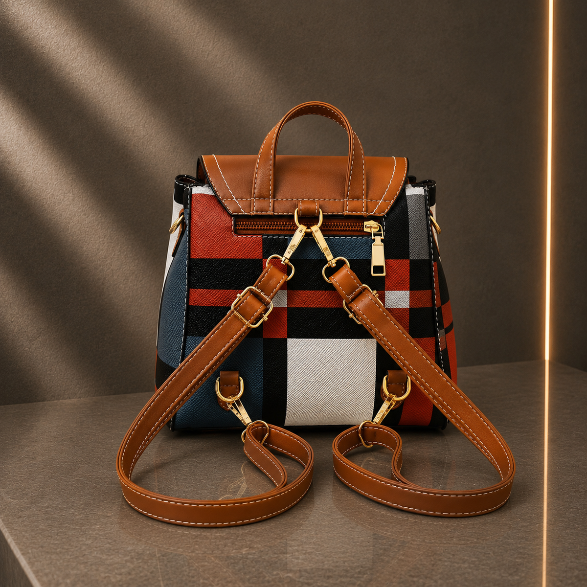 Bolsa Elegante 3 em 1: Crossbody, Ombro e Mochila