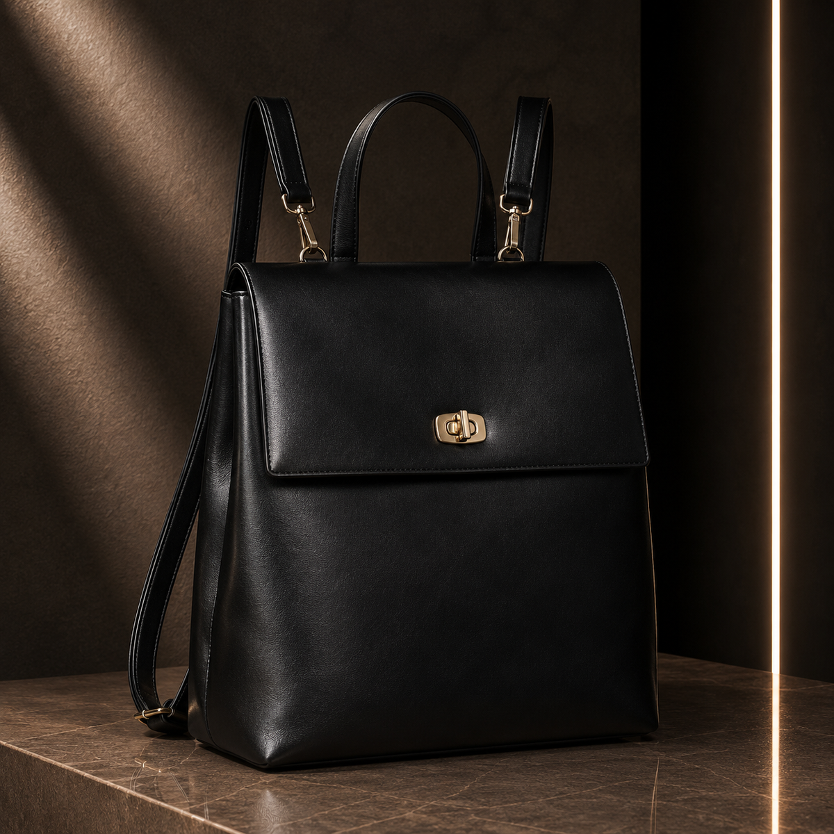Mochila Estilo Coreano em Pele Encerada
