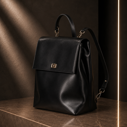 Mochila Estilo Coreano em Pele Encerada