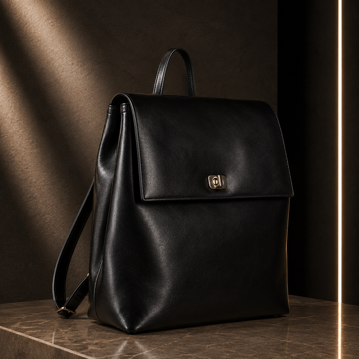 Mochila Estilo Coreano em Pele Encerada