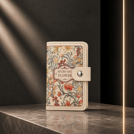 Porta-Cartões Floral Estilo Retro