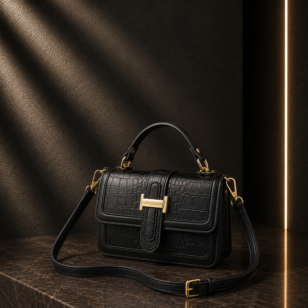 Bolsa Tote Retro com Fivela