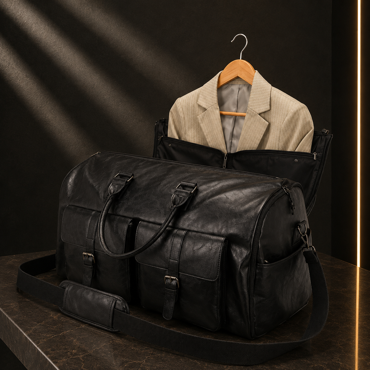 Sac de Voyage Portable en Cuir PU Imperméable
