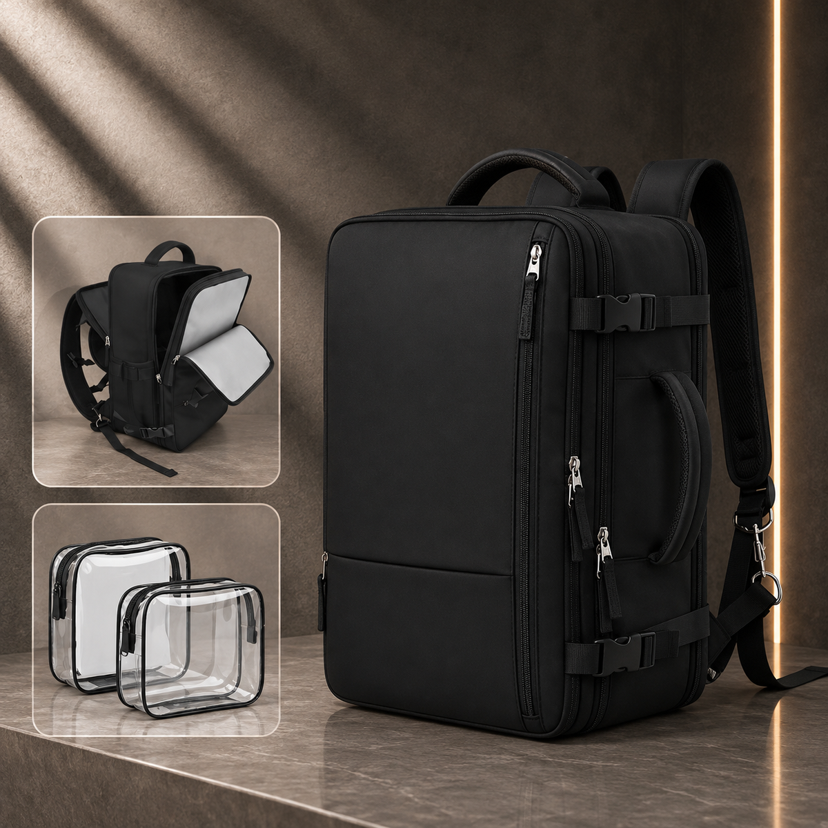 Mochila Versátil com Bolsa Extra
