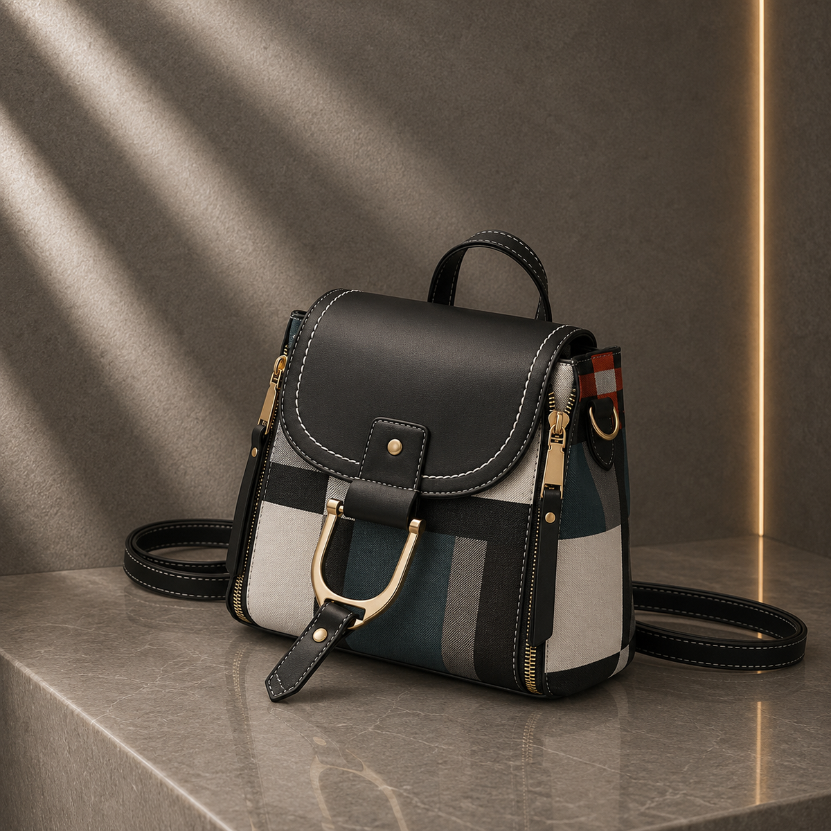 Bolsa Elegante 3 em 1: Crossbody, Ombro e Mochila