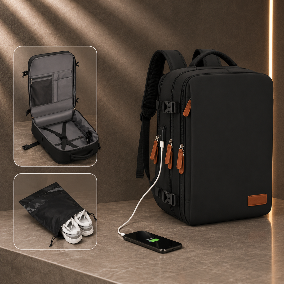 Mochila Versátil com Bolsa Extra