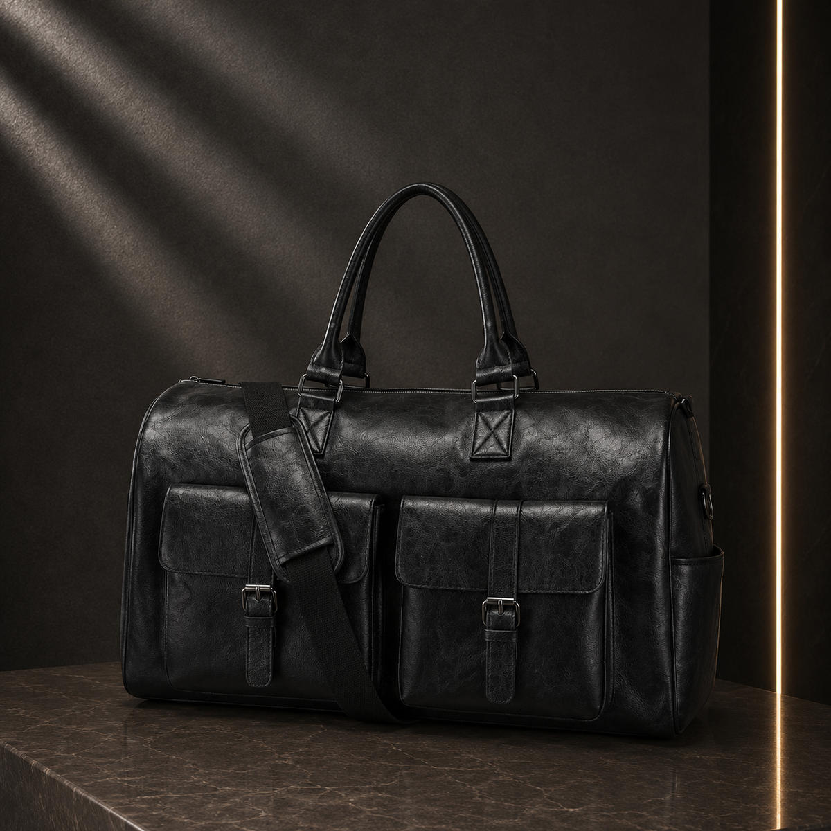 Sac de Voyage Portable en Cuir PU Imperméable