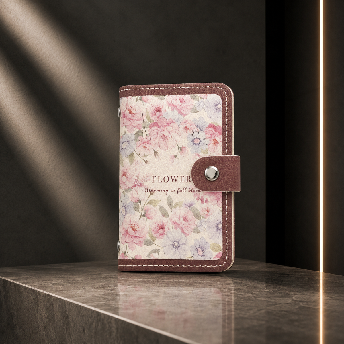Porte-Cartes Floral Style Rétro
