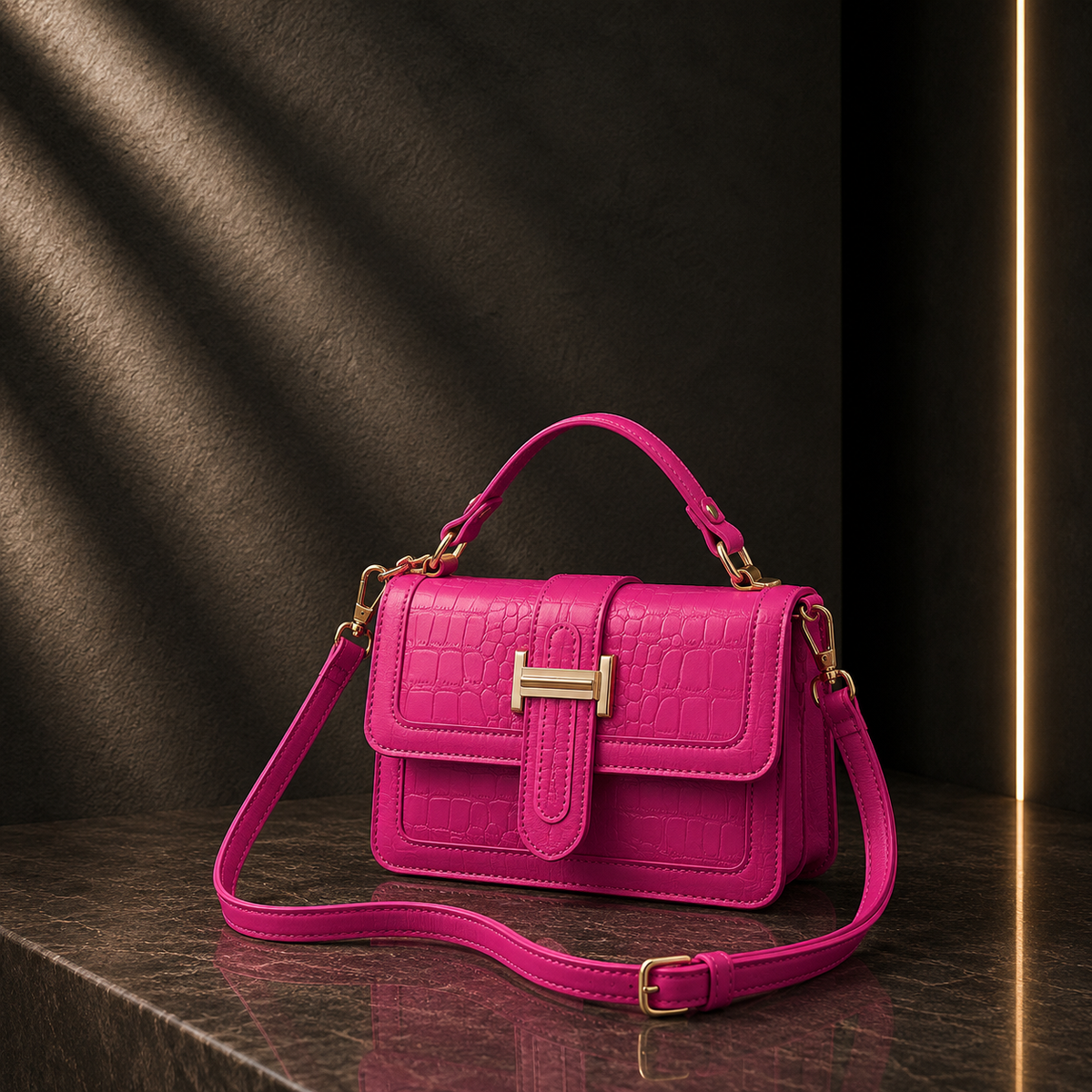 Bolsa Tote Retro com Fivela