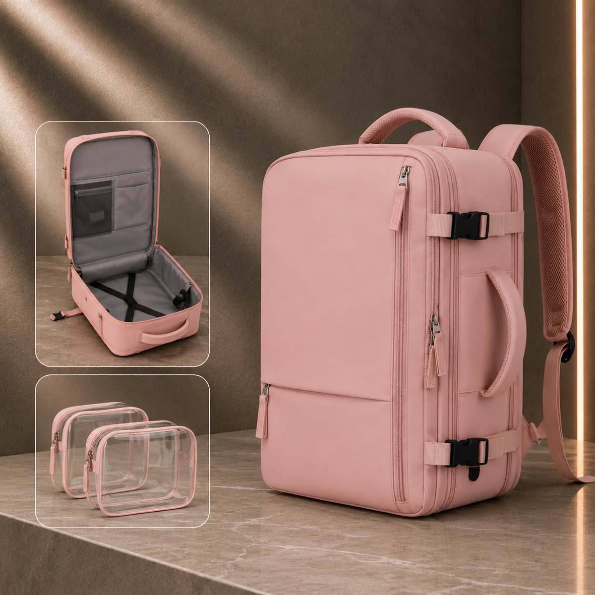 Mochila Versátil com Bolsa Extra