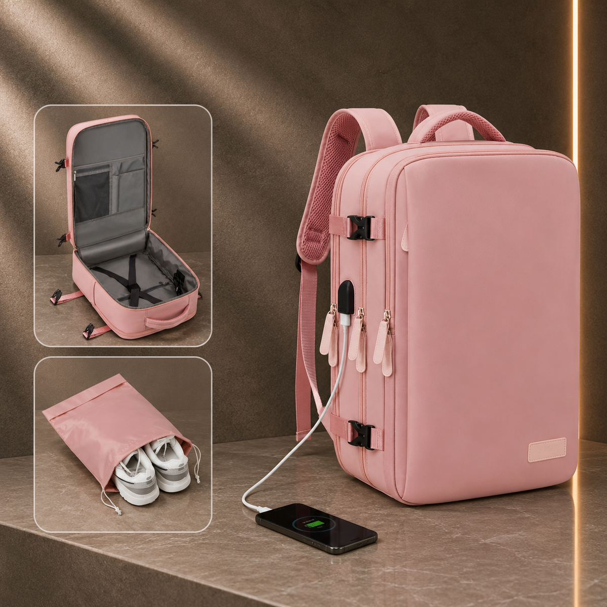 Mochila Versátil com Bolsa Extra