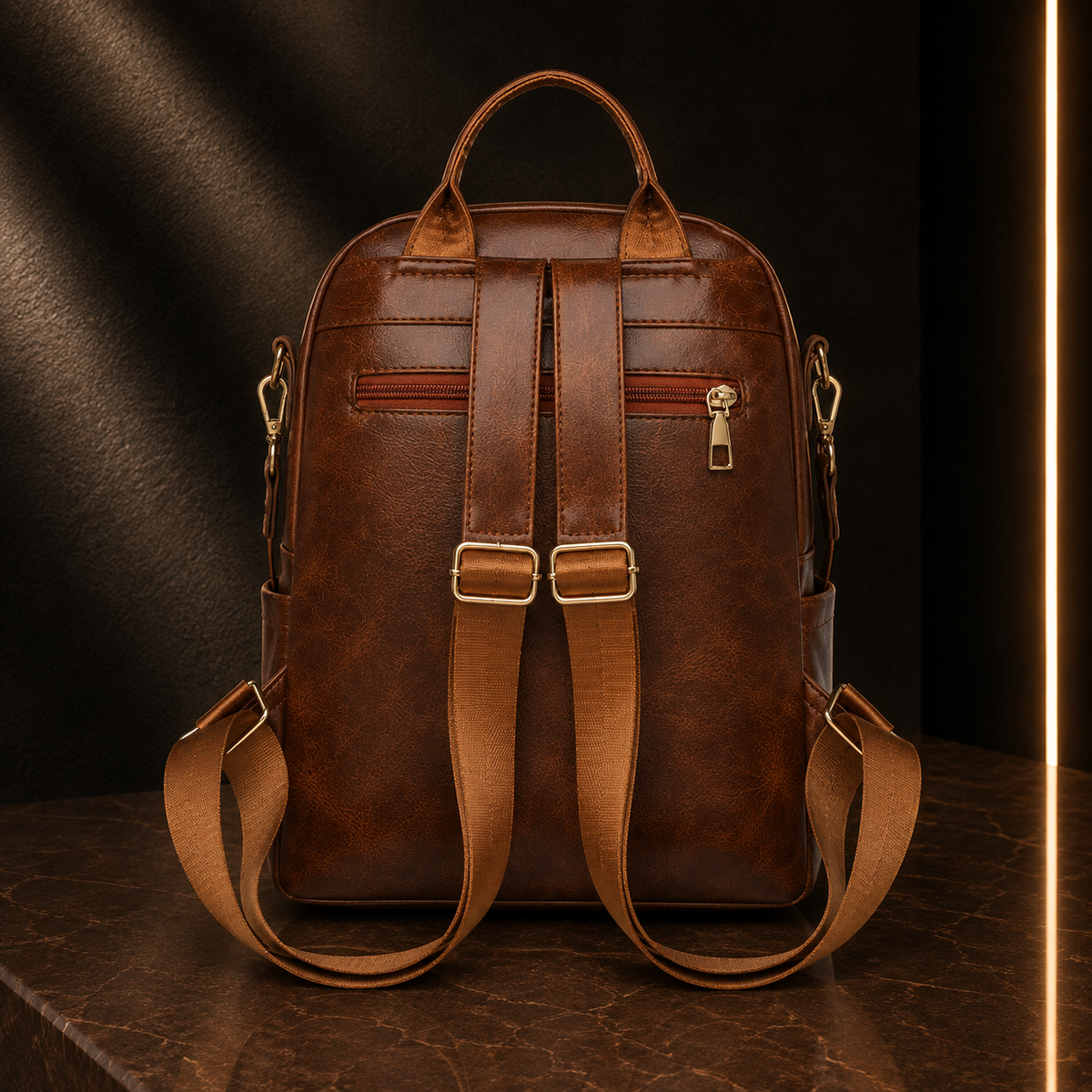 Mochila Elegante Cor Lisa para o Dia a Dia