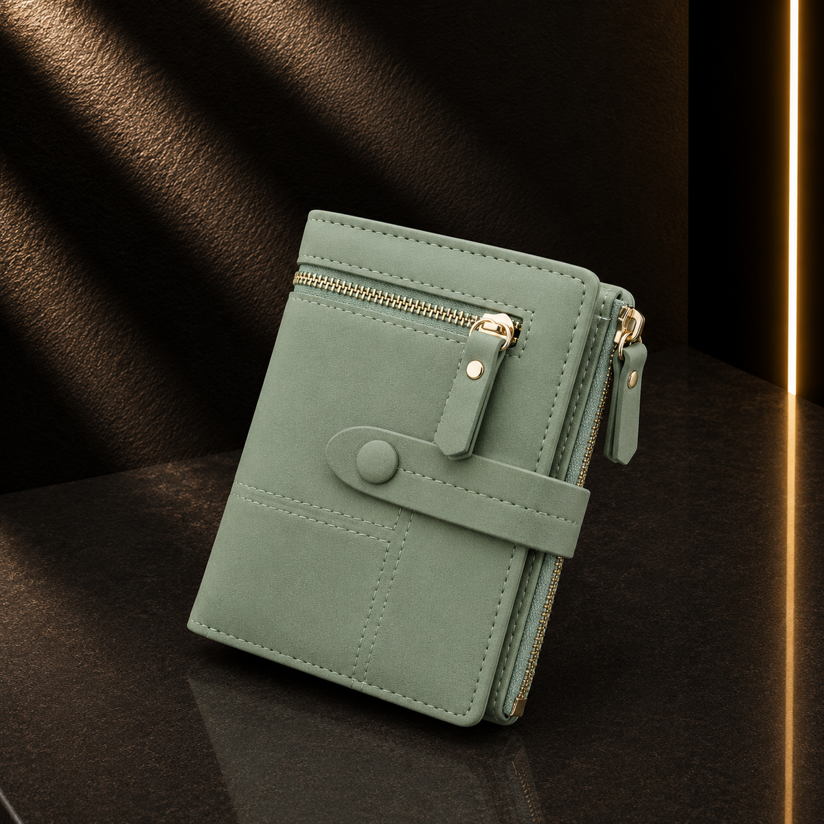 Carteira Clutch com Fecho de Correr