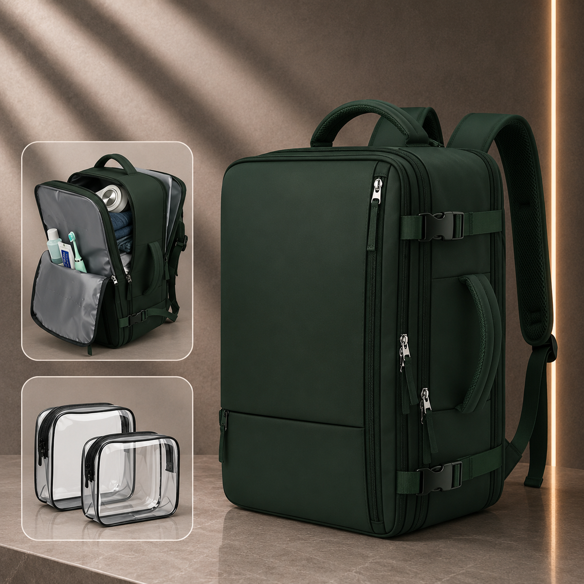 Mochila Versátil com Bolsa Extra